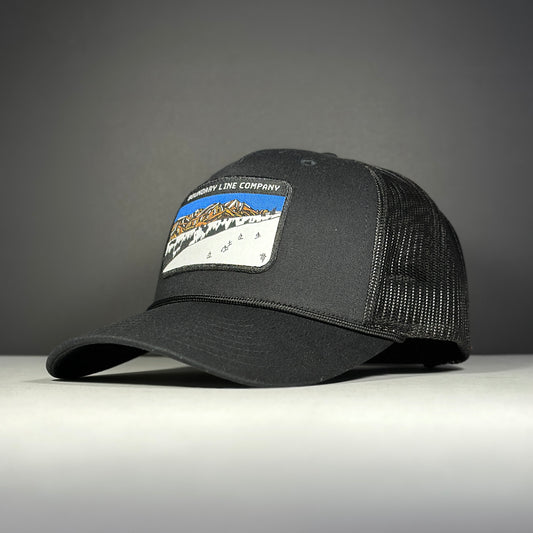 Back Bowls Hat / Black / Black Rope