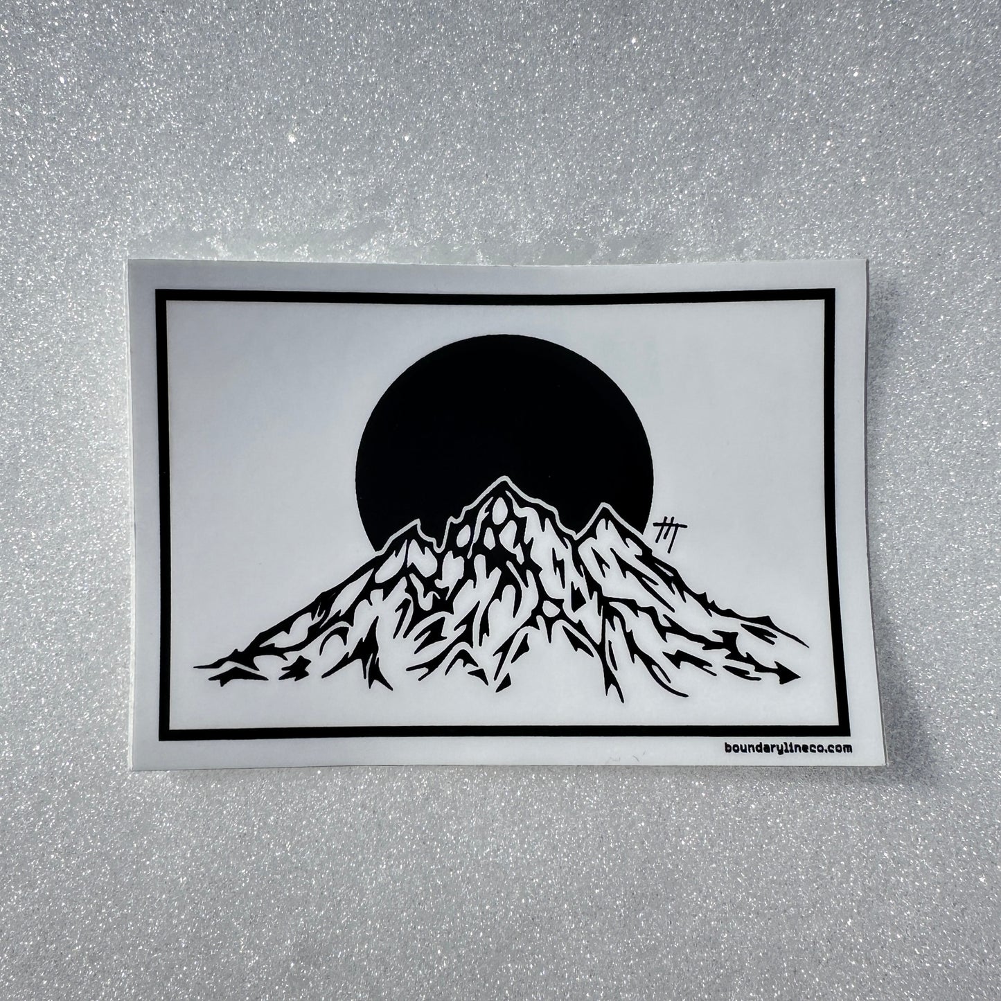 Fallen Mountain White Sticker