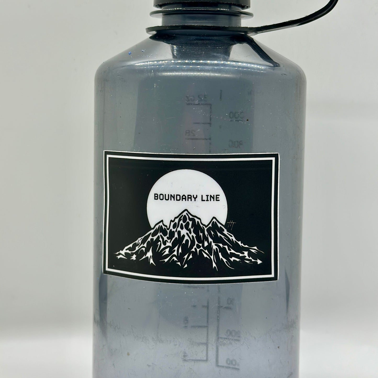 Fallen Mountain Black Sticker