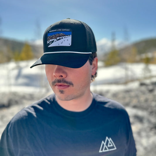 Back Bowls Hat / Black / White Rope - Hat - Boundary Line Co