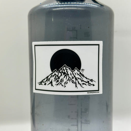 Fallen Mountain White Sticker - Sticker - Boundary Line Co