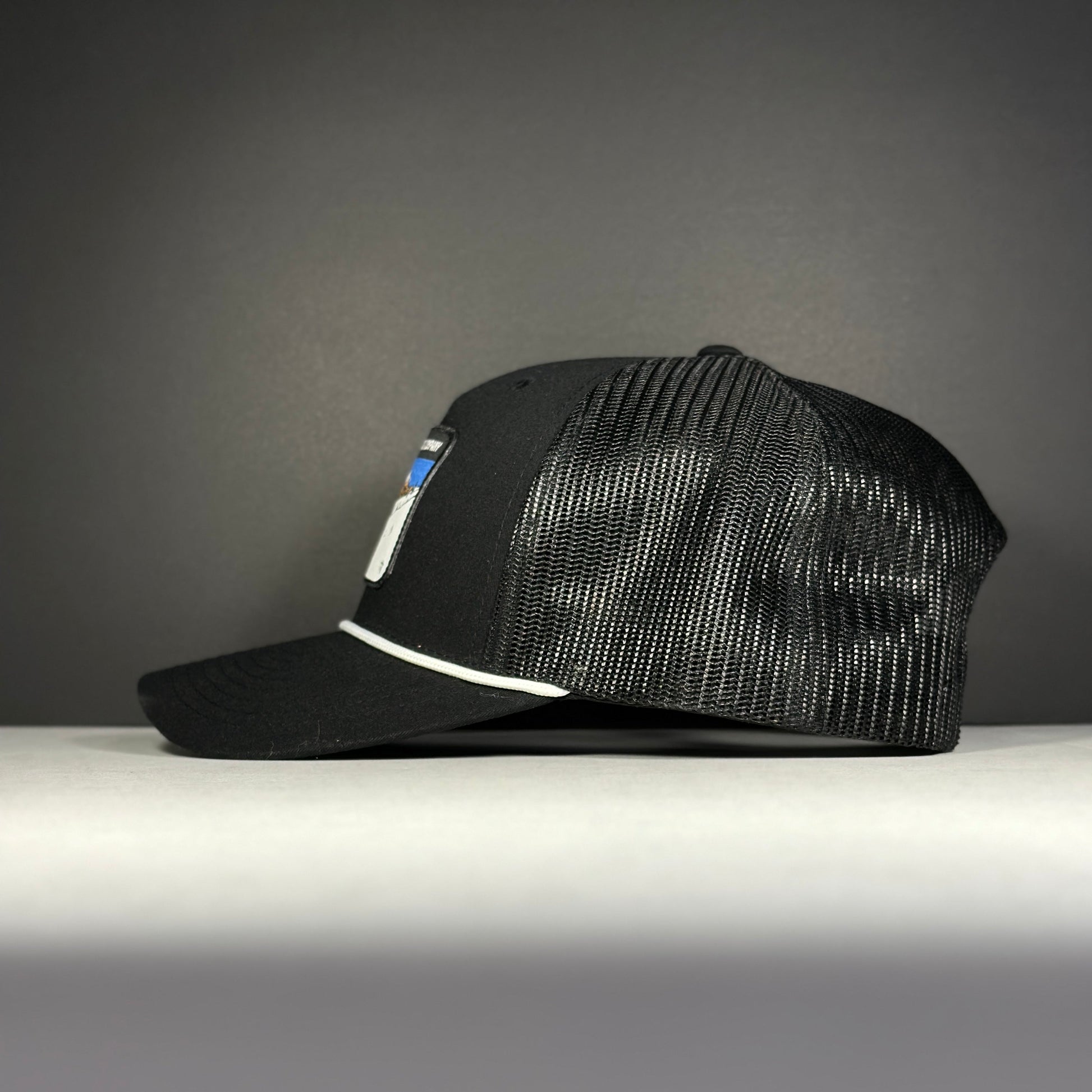 Back Bowls Hat / Black / White Rope - Hat - Boundary Line Co