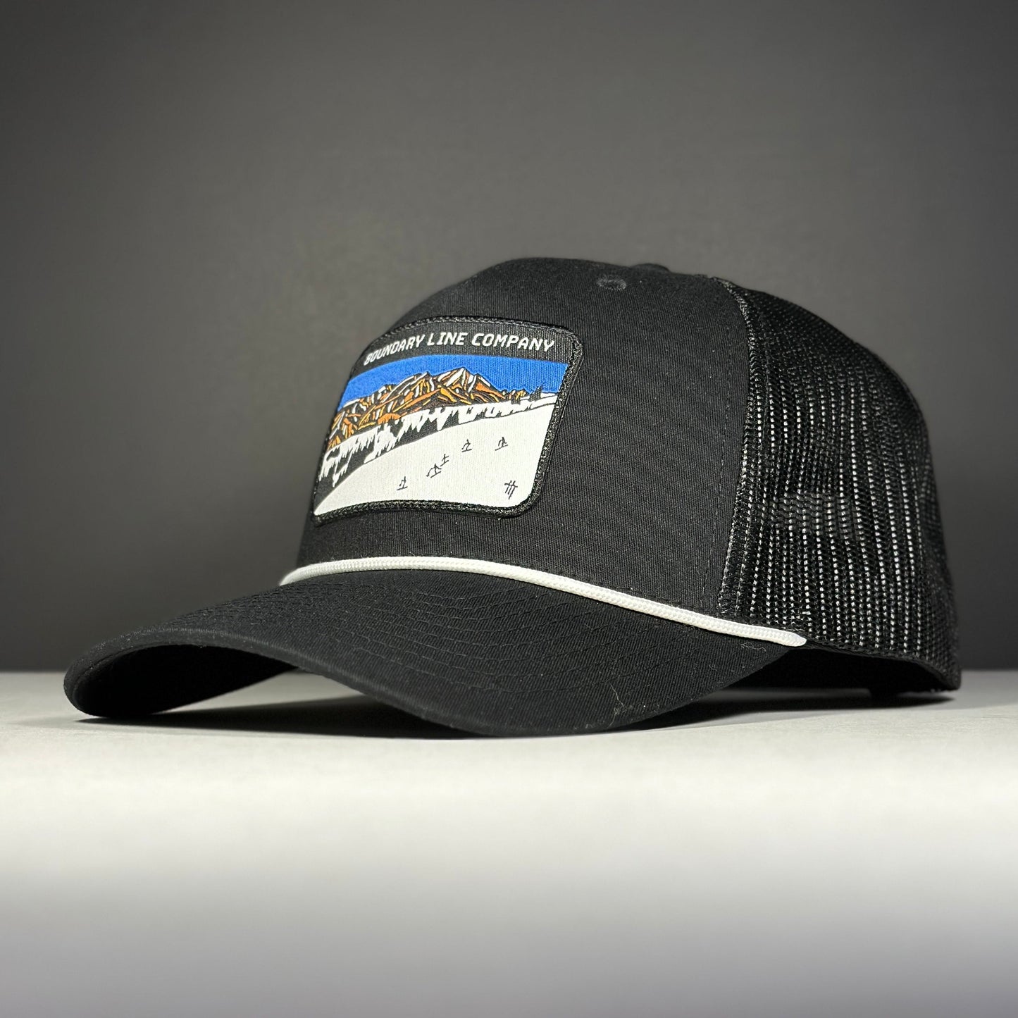 Back Bowls Hat / Black / White Rope - Hat - Boundary Line Co