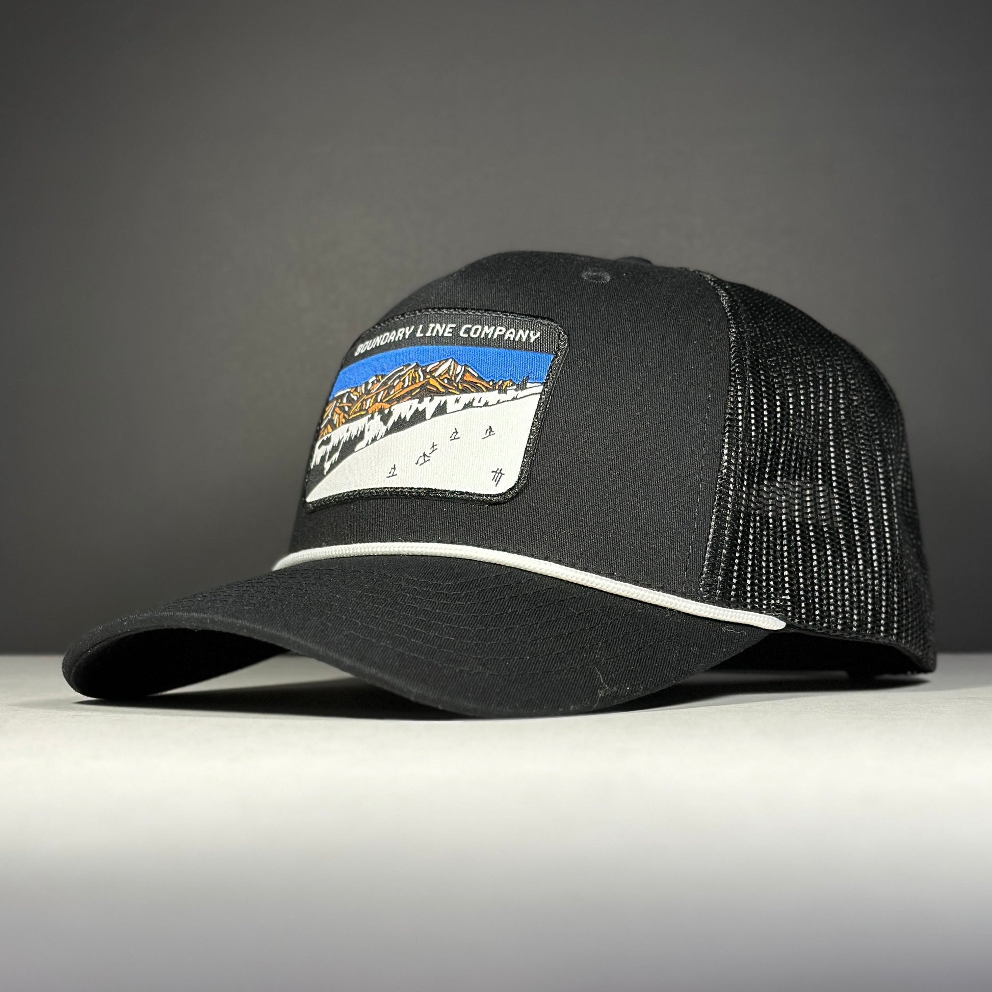 Back Bowls Hat / Black / White Rope - Hat - Boundary Line Co
